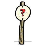 cartoon question sign