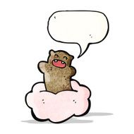 bear on cloud cartoon N2