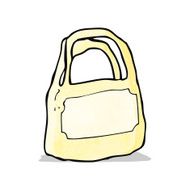 cartoon plastic shopping bag