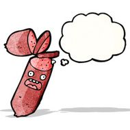 sliced sausage cartoon character