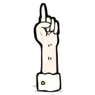 cartoon pointing hand N12