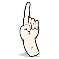 pointing hand symbol