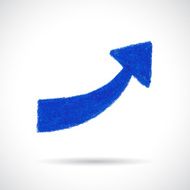 Blue Curved Arrow N4