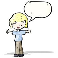 cartoon boy giving thumbs up sign