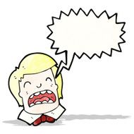 cartoon shouting boy