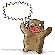 shouting bear cartoon