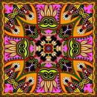 Traditional ornamental floral paisley bandanna N414