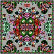 Traditional ornamental floral paisley bandanna N416