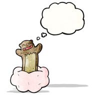 cartoon bear on cloud N4