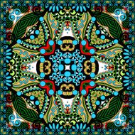 Traditional ornamental floral paisley bandanna N418