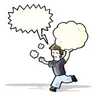 cartoon man carrying cloud N2