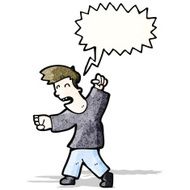 cartoon fighting man