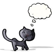 Black Cat Cartoon Character N5