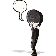 cartoon goth teen boy