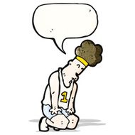 cartoon tired marathon runner