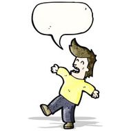 cartoon shocked man fainting