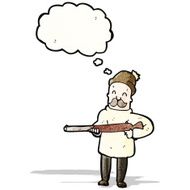 cartoon hunter with rifle N2
