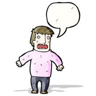 cartoon stressed man talking
