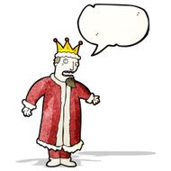 cartoon king with speech bubble