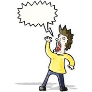 cartoon terrified man N35