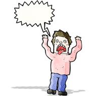 cartoon terrified man N37