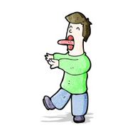 cartoon sleep walking man