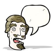 cartoon shocked man with goatee beard