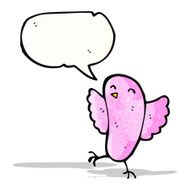 little pink bird cartoon