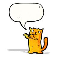 cartoon cat with speech bubble N69