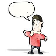 cartoon friendly man with speech bubble N24