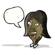 excited happy woman with speech bubble