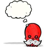 cartoon skull with mustache N9
