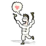 cartoon crazy man in straight jacket N3