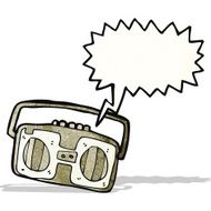cartoon radio cassette player