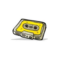 retro cassette tape cartoon character