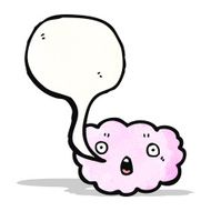 cartoon cloud with speech bubble N21