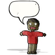 frightened cartoon man