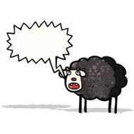 cartoon black sheep N6