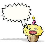 shouting cupcake cartoon N4