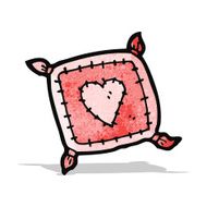 cartoon cushion with love heart
