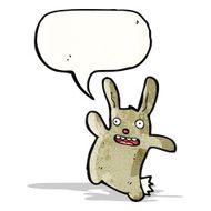 cartoon rabbit with speech bubble N109
