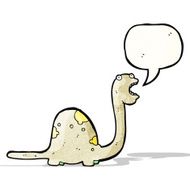 cartoon dinosaur with speech bubble N48