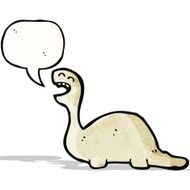 cartoon dinosaur with speech bubble N50