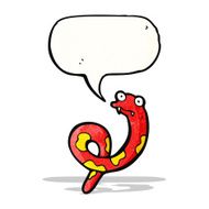 cartoon snake with speech bubble N89
