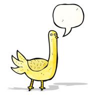 cartoon pigeon with speech bubble N2