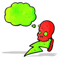 crazy electric skull cartoon N3