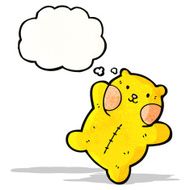 cartoon yellow teddy bear