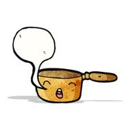 hot kitchen pan with speech bubble