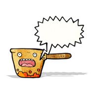 hot kitchen pan with speech bubble N4