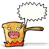 hot kitchen pan with speech bubble N6